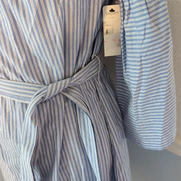 Blue Striped Off-Shoulder Dress BNWT - Picture 2 of 6